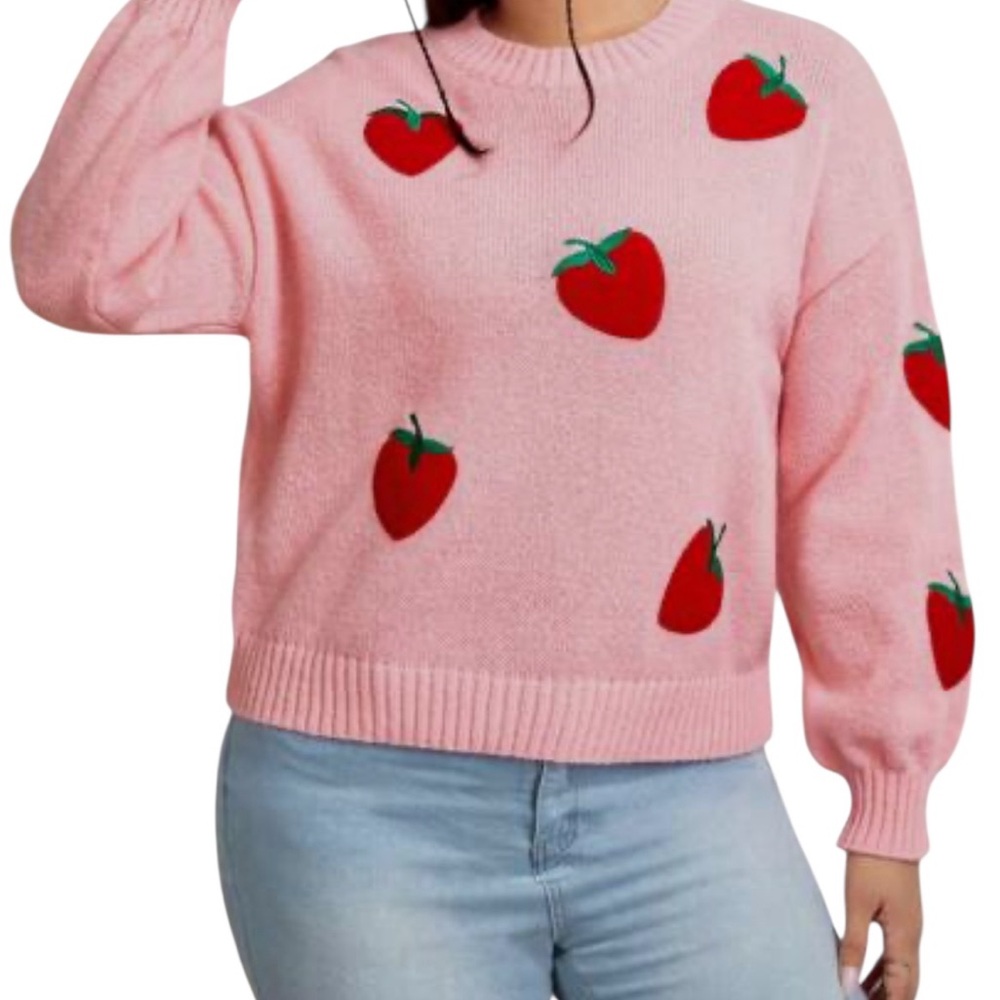 Pink Strawberry Sweater